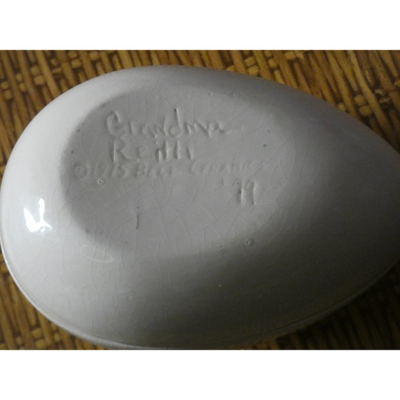 Vintage 1975 Bell Ceramics Trinket Egg - Personalized, Handmade & Hand Painted - Picture 7 of 7